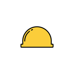 Helmet icon vector for web and mobile app. Motorcycle helmet sign and symbol. Construction helmet icon. Safety helmet