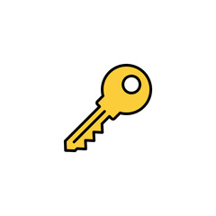 Key icon vector for web and mobile app. Key sign and symbol.