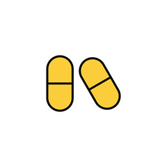 Pills icon vector for web and mobile app. capsule icon. Drug sign and symbol