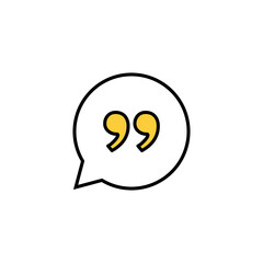 Quote icon vector for web and mobile app. Quotation mark sign and symbol