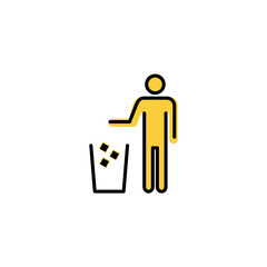 Trash icon vector for web and mobile app. trash can icon. delete sign and symbol.