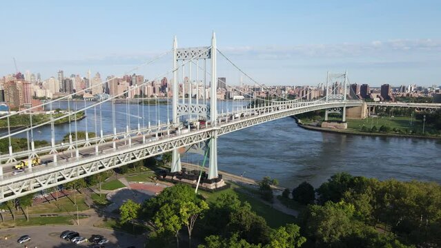 Triborough Bridge - Aerial Shot - Morning - Summer