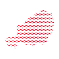 Obraz premium Vector Niger Dotted Map Illustration