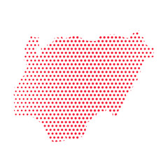 Vector Nigeria Dotted Map Illustration
