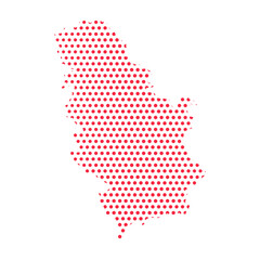 Fototapeta premium Vector Serbia Dotted Map Illustration