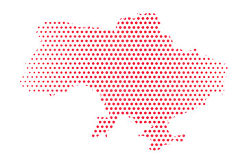 Fototapeta premium Vector Ukraine Dotted Map Illustration