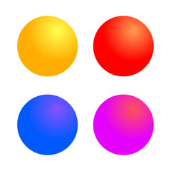Vector beautiful colorful circles set