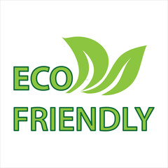 Eco icon. Eco friendly sign. Vector flat illustration on white background.