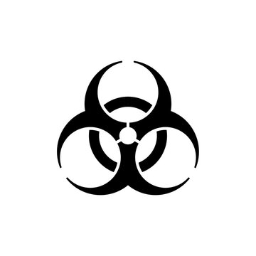 Vector biohazard circle sign graphic illustration