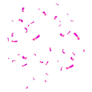 Vector transparent background with pink confetti