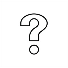  question mark icon flat illustration on white background.