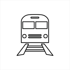 train icon vector sign symbol flat illustration on white background..eps