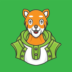 futuristic cyberpunk lion slang character mascot logo design