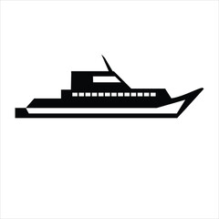 Obraz premium vector boat,ship,sail, vector flat illustration on white background..eps