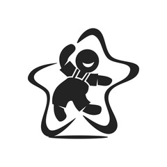 Kid logo template Isolated. Brand Identity. Icon Abstract Vector graphic