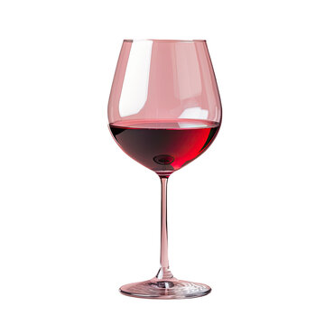 Red wine in a glass with a Clipping Path