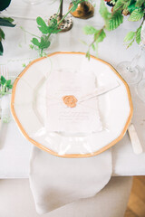 Wedding luxury plate 