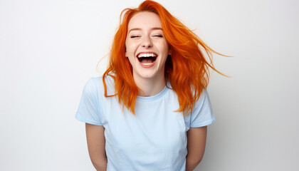 Portrait of a Red-Haired Woman (Generated with AI)