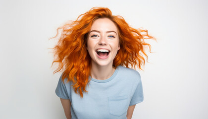 Portrait of a Red-Haired Woman (Generated with AI)