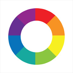 Obraz premium Color Wheel or Color Circle Picker Flat Vector,Painting Apps and Websites..eps