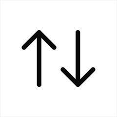 Sort Icon Vector Template. UI Sign and Symbol flat illustration on white background..eps