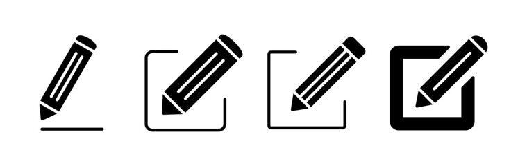 Edit icon vector. edit document sign and symbol. pencil