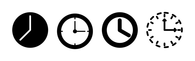 Fototapeta premium Clock icon. Time icon vector. Clock icon in trendy flat style isolated