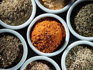 Various spices in a small bowl