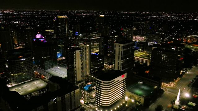Fort Lauderdale City night View Aerial