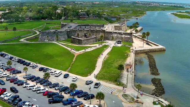 St Augustine FL Castillo De San Marcos Aerial North