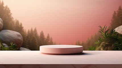 modern podium design for product display or product stand with cinematic background and lighting