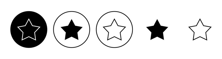 Star Icon set. rating icon vector. favourite star icon