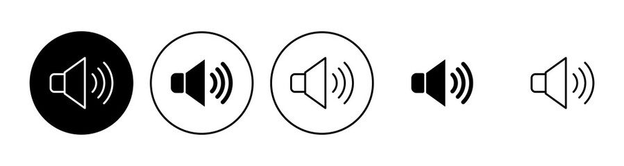 Speaker icon set. volume icon vector. loudspeaker icon vector. sound symbol