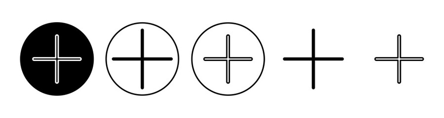 Obraz premium Plus Icon set. Add plus icon