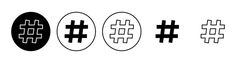 Hashtag icon set. hashtag symbol