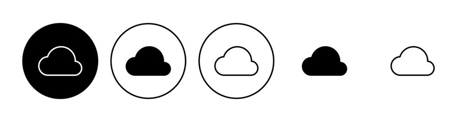 Cloud icon set. cloud vector icon