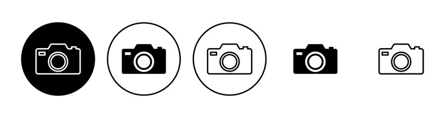 Camera icon set. photo camera icon. camera photography icon.