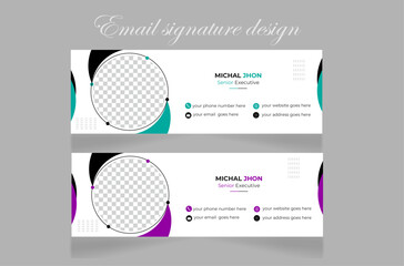 Professional email signature design. clean and modern design
