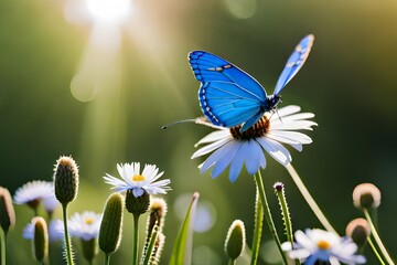 butterfly on a flower  Generative AI