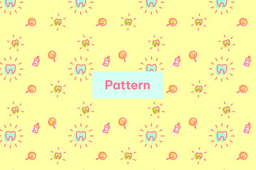 Flat design pattern for dentists clinics hospitals nurses day care centers and schools