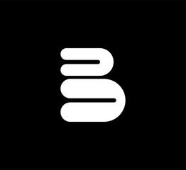 Capital letter B. From the white interwoven strips on a black background.