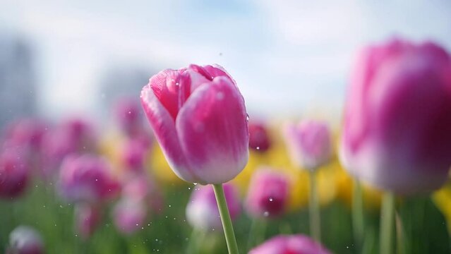 Tulipanes y paisajes en Catamarca, Argentina 