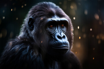 a cool gorilla with a blurred background