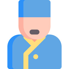 Bellboy in flat icon. Porter, employee, professional, bellman