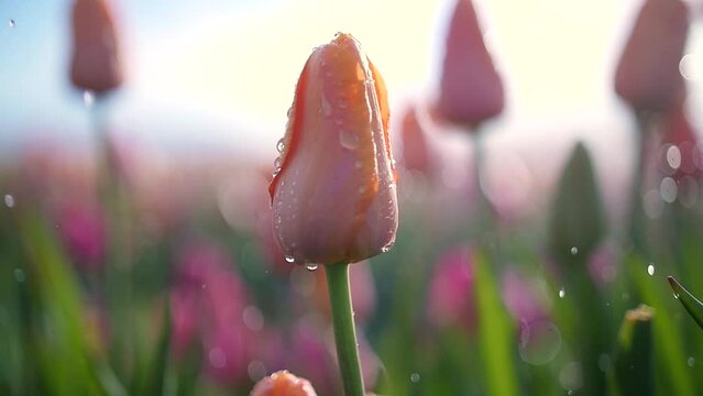 Tulipanes y paisajes en Catamarca, Argentina 