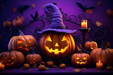 Purple and Orange Halloween Spookiness