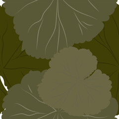 Stylized green leaves for design.