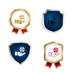 Abstract Support Badge and Label Collection