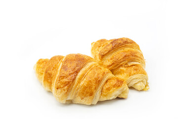 Croissants on White background Isolated.