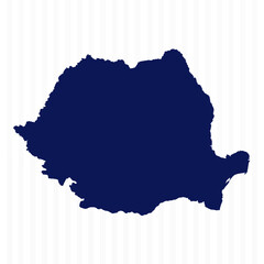 Obraz premium Flat Simple Romania Vector Map